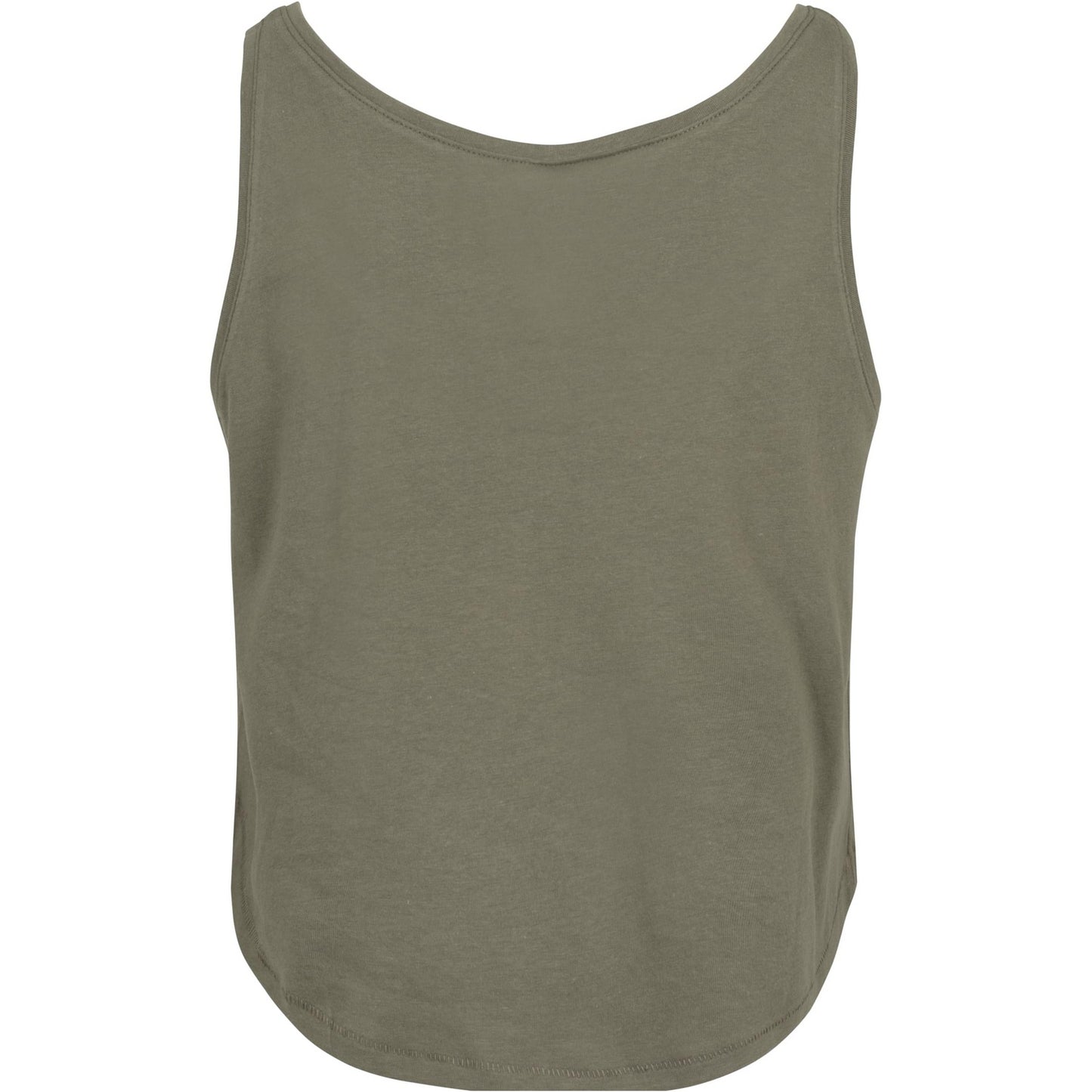 Olive - Back - Build Your Brand Womens-Ladies Oversized Tank Top
