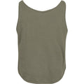 Olive - Back - Build Your Brand Womens-Ladies Oversized Tank Top