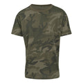 Olive - Front - Build Your Brand Unisex Adult Camouflage T-Shirt