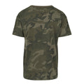 Olive - Back - Build Your Brand Unisex Adult Camouflage T-Shirt