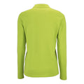 Apple Green - Back - SOLS Womens-Ladies Perfect Pique Long-Sleeved Polo Shirt