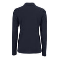 French Navy - Back - SOLS Womens-Ladies Perfect Pique Long-Sleeved Polo Shirt
