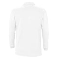 White - Back - SOLS Unisex Adult Winter II Long-Sleeved Polo Shirt