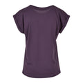 Purple Night - Back - Build Your Brand Womens-Ladies Cotton Extended Shoulder T-Shirt