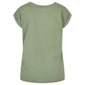 Soft Salvia - Back - Build Your Brand Womens-Ladies Cotton Extended Shoulder T-Shirt