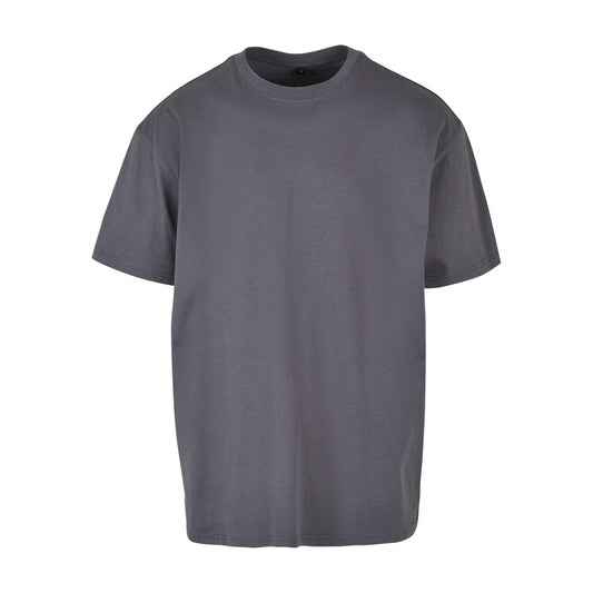 Dark Grey - Front - Build Your Brand Unisex Adult Heavyweight Oversized T-Shirt