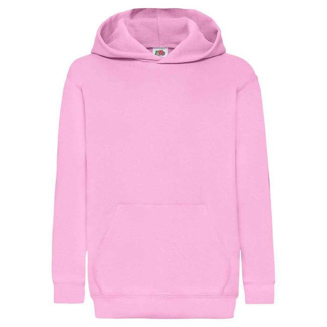 Light Pink - Front - Fruit of the Loom Childrens-Kids Classic Hoodie