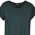 Bottle Green - Back - Build Your Brand Womens-Ladies Slub Long T-Shirt