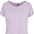Lilac - Back - Build Your Brand Womens-Ladies Slub Long T-Shirt