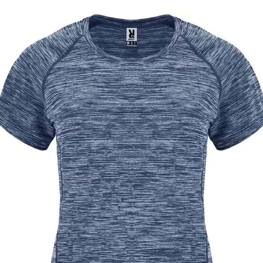 Heather Navy-Blue - Back - Roly Womens-Ladies Austin T-Shirt