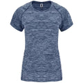 Heather Navy-Blue - Front - Roly Womens-Ladies Austin T-Shirt