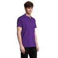 Dark Purple - Side - SOLS Mens Spring II Polo Shirt