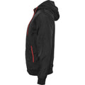 Black-Red - Side - Build Your Brand Unisex Adult Windrunner Jacket