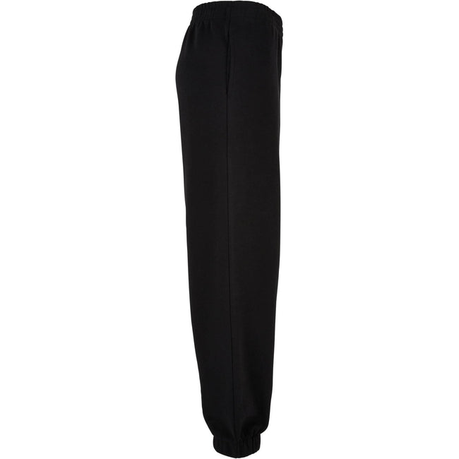 Black - Side - Build Your Brand Womens-Ladies Balloon High Waist Sweatpants