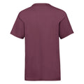 Burgundy - Back - Fruit of the Loom Childrens-Kids Valueweight T-Shirt