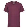 Burgundy - Front - Fruit of the Loom Childrens-Kids Valueweight T-Shirt