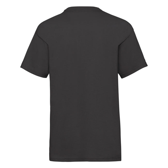 Black - Side - Fruit of the Loom Childrens-Kids Valueweight T-Shirt