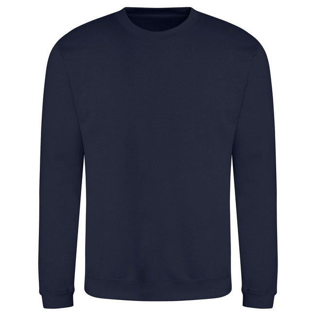 New French Navy - Front - Awdis Unisex Adult Plain Sweatshirt