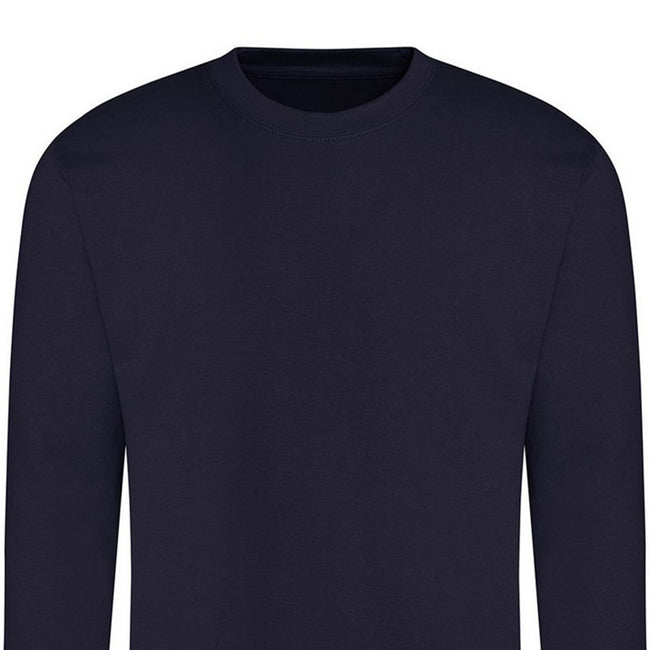 New French Navy - Back - Awdis Unisex Adult Plain Sweatshirt