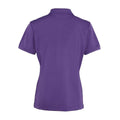 Purple - Back - Premier Womens-Ladies Coolchecker Polo Shirt