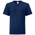 Navy - Front - Fruit of the Loom Childrens-Kids Iconic T-Shirt