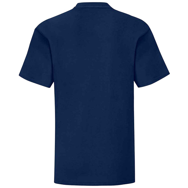 Navy - Back - Fruit of the Loom Childrens-Kids Iconic T-Shirt