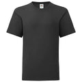 Black - Front - Fruit of the Loom Childrens-Kids Iconic T-Shirt