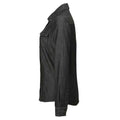 Black Denim - Side - Premier Womens-Ladies Denim Jean Style Stitching Shirt