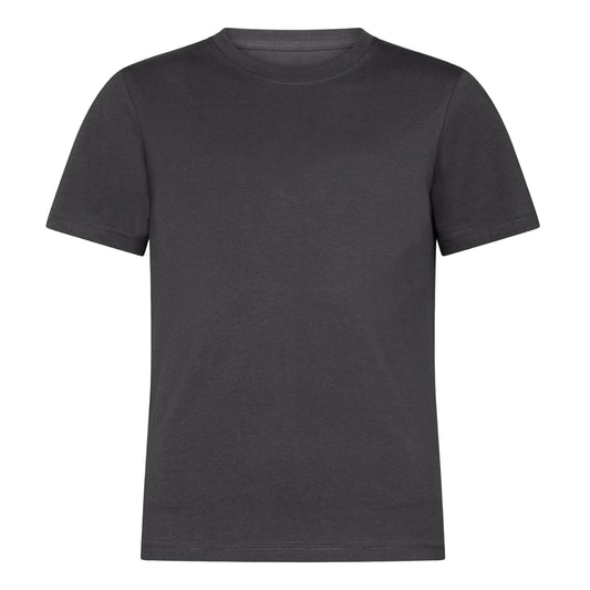 Dark Grey - Front - HRM Childrens-Kids Luxury Organic T-Shirt