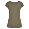 Olive - Back - Build Your Brand Womens-Ladies Wide Neck T-Shirt