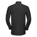 Black - Back - Russell Collection Mens Classic Oxford Long-Sleeved Shirt
