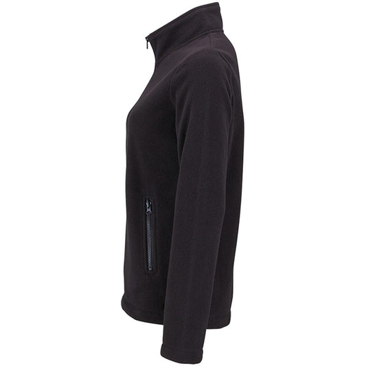 Black - Front - SOLS Womens-Ladies Norman Fleece Jacket