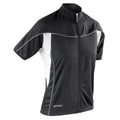 Black-White - Front - Spiro Womens-Ladies Bikewear Performance Full Zip Jersey