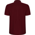 Garnet Red - Back - Roly Mens Pegaso Premium Plain Polo Shirt
