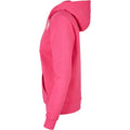 Hibiscus Pink - Side - Build Your Brand Womens-Ladies Basic Hoodie