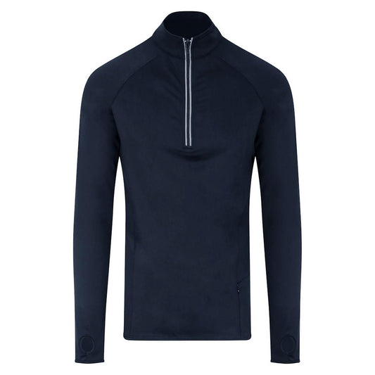 French Navy - Front - Just Cool Mens Cool-Flex Half Zip Top