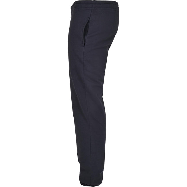 Navy - Side - Build Your Brand Unisex Adult Basic Sweatpants