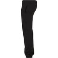 Black - Side - Build Your Brand Unisex Adult Basic Sweatpants