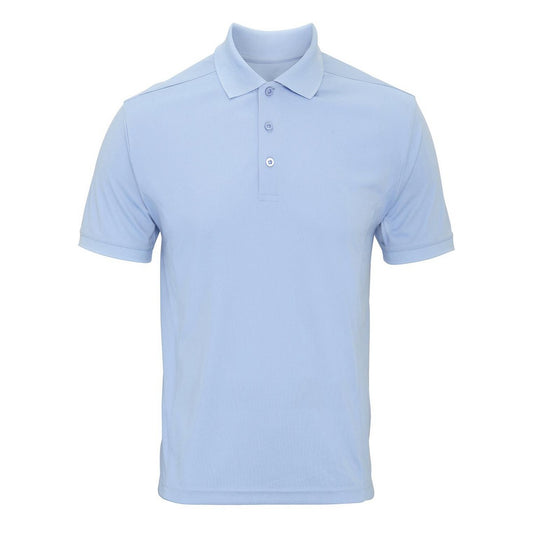 Light Blue - Front - Premier Mens Coolchecker Polo Shirt