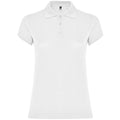 White - Front - Roly Womens-Ladies Star Polo Shirt