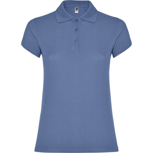 Riviera Blue - Front - Roly Womens-Ladies Star Polo Shirt