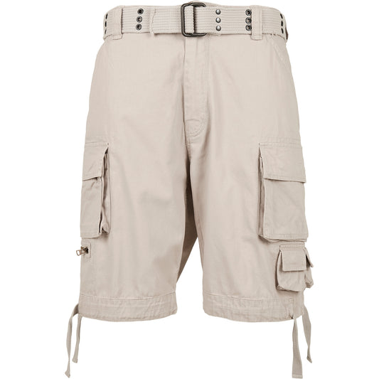 Old White - Front - Build Your Brand Mens Savage Cargo Shorts