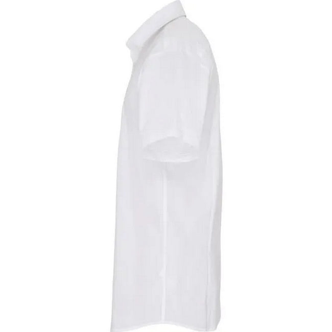 White - Side - Premier Mens Poplin Stretch Short-Sleeved Shirt