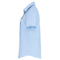 Pale Blue - Side - Premier Womens-Ladies Cotton Poplin Stretch Short-Sleeved Shirt