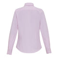 White-Pink - Back - Premier Womens-Ladies Striped Cotton Blend Shirt