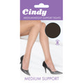 Barely Black - Front - Cindy Womens-Ladies Mediumweight Support Tights (1 Pair)