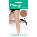 American Tan - Front - Cindy Womens-Ladies 15 Denier Sheer Stockings (1 Pair)