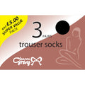 Black - Back - Joanna Gray Womens-Ladies 70 Denier Trouser Sock (3 Pairs)