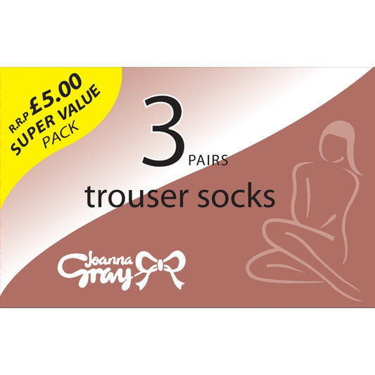 Mink - Front - Joanna Gray Womens-Ladies 70 Denier Trouser Sock (3 Pairs)