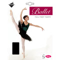Black - Back - Silky Girls Dance Ballet Tights Full Foot (1 Pair)